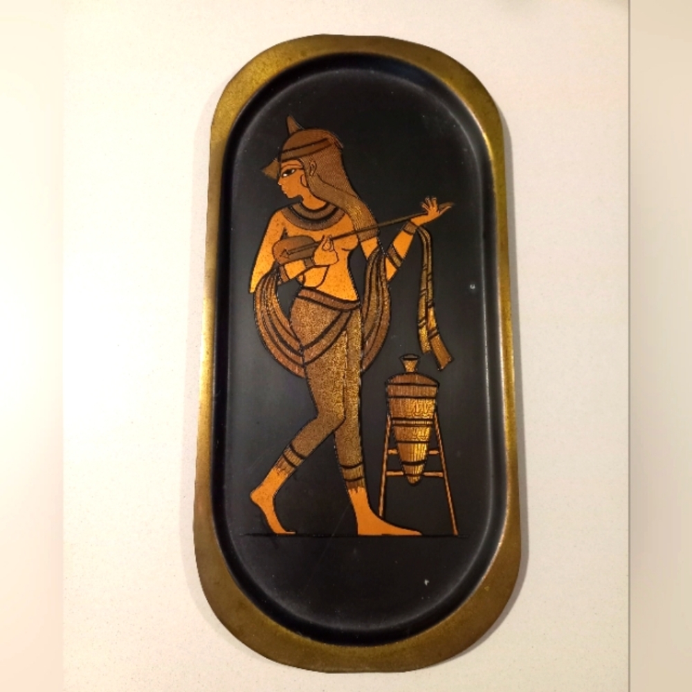 ANTIQUE EGYPTIAN BRASS COPPER DECORATION.